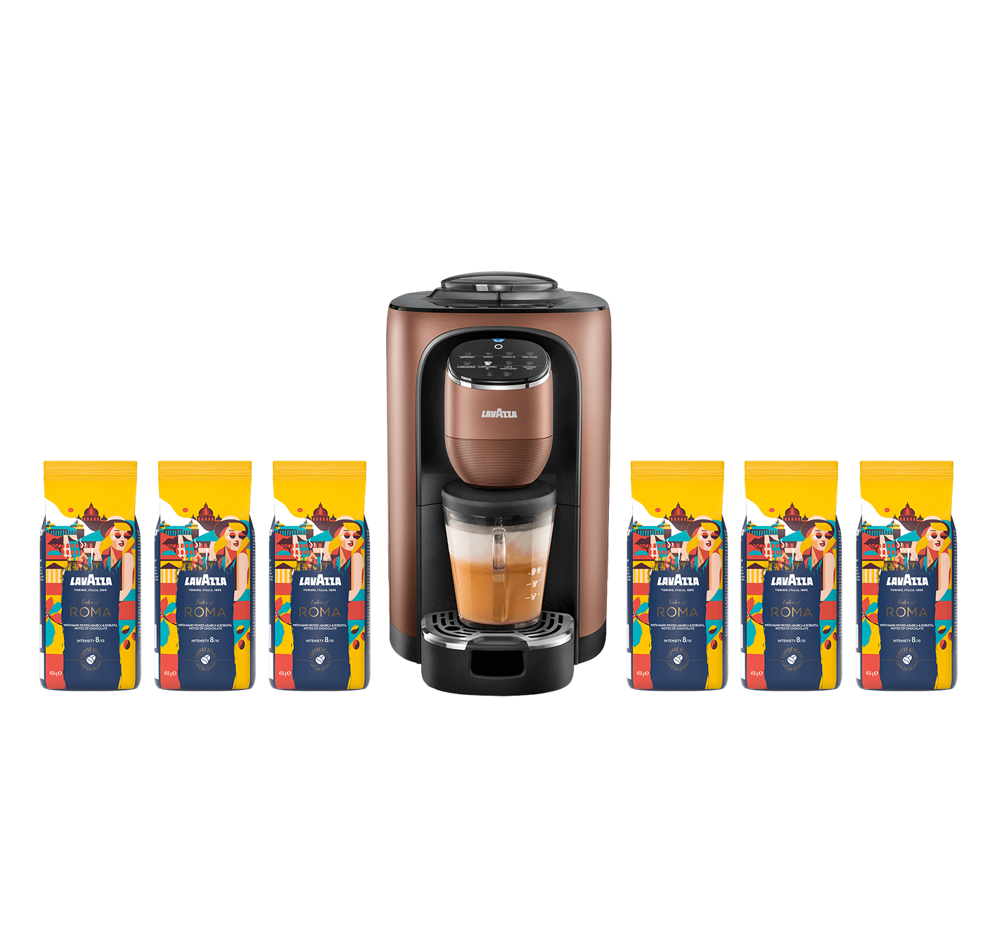Coffret Assoluta machine à grains + 2,7kg Tales of Roma