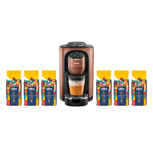 Coffret Assoluta machine à grains + 2,7kg Tales of Roma